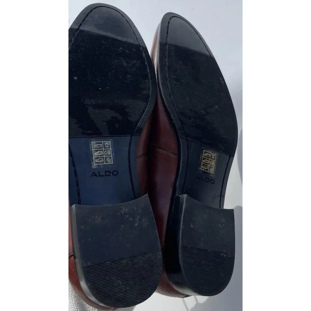 ALDO Men’s shoes Size 8 Brown Laced Leather Formal Dress Shoes